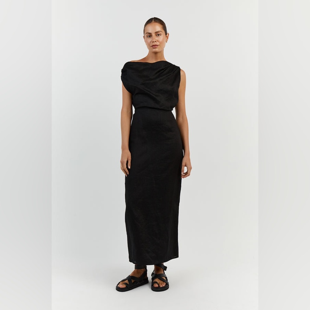 Dissh NWT Cass Asym Dress in Black (Sz 6US)